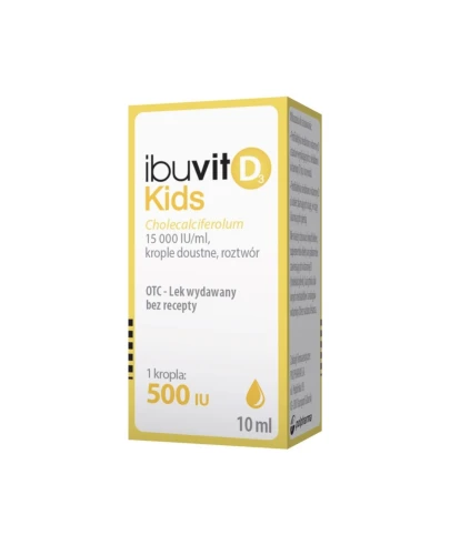 Ibuvit D3 Kids krople doustne, 10 ml - Z Witaminą D, która wpływa na funkcjonowanie układu immunologicznego - 1