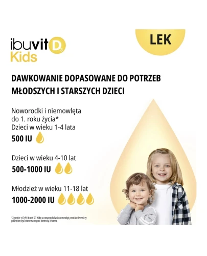 Ibuvit D3 Kids krople doustne, 10 ml - Z Witaminą D, która wpływa na funkcjonowanie układu immunologicznego - 4