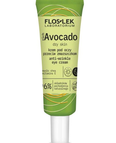 Flos Lek richAvocado dry skin, krem tłusty anti-aging, 50 ml + krem pod oczy, 30 ml - Zestaw regenerujący do dojrzałej skóry suchej - 1