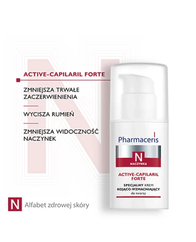 Pharmaceris N Active-Capilaril Forte, krem kojąco wzmacniający do twarzy, 30 ml - Do skóry naczynkowej z utrwalonym zaczerwienieniem - 2