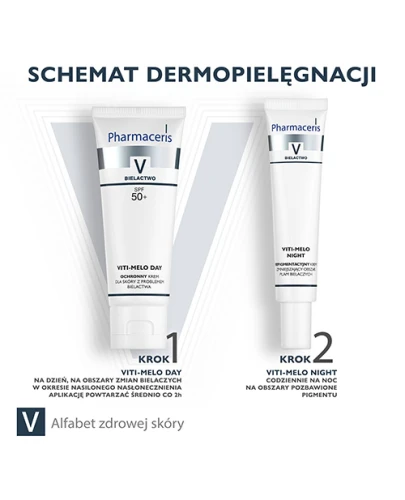 Pharmaceris V Viti Melo Day, krem ochronny  SPF 50+, 75 ml - Do twarzy i ciała, do skóry z problemem bielactwa - 4