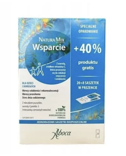 Aboca Natura Mix Advanced Wsparcie, 28 saszetek - Dla dzieci i dorosłych w okresach osłabienia i rekonwalescencji - 1