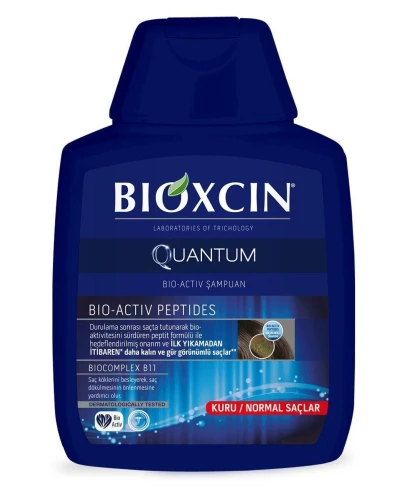 Bioxcin Quantum Szampon do włosów suchych i normalnych, 300 ml - Zapobiega wypadaniu włosów oraz dodaje im objętości - 1