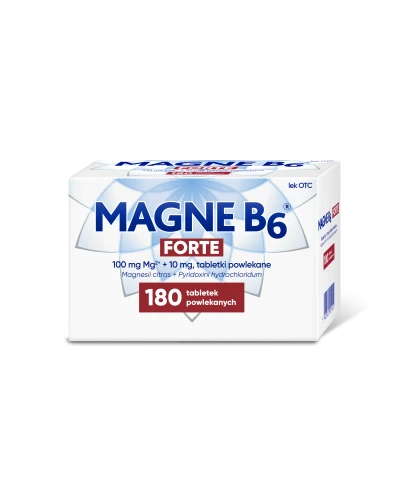 Magne B6 Forte, 180 tabletek powlekanych - Uzupełnienie niedoborów magnezu i/lub witaminy B6 - 2