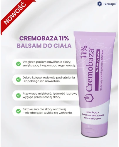 Cremobaza 11% Balsam do ciała, 200 g - 11% formuły ze stabilną pochodną mocznika - 2