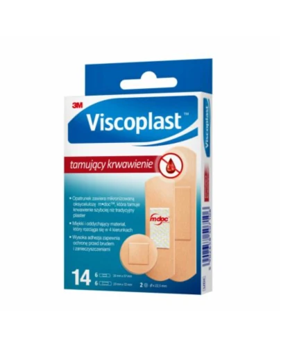 Viscoplast Plaster tamujący krwawienie, 14 sztuk - Szybka pomoc w nagłych przypadkach - 1