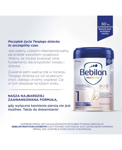 Bebilon Profutura Duo Biotik 1 Mleko początkowe od urodzenia, 800 g - Dla niemowląt  - 1