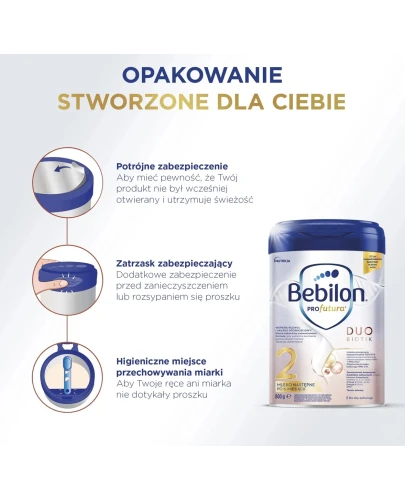 Bebilon Profutura Duo Biotik 2 Mleko następne po 6. miesiącu, 800 g - Dla niemowląt - 3