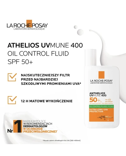 La Roche-Posay Anthelios UVMune Oil Control Fluid, 50 ml - Dla skóry tłustej i mieszanej - 3