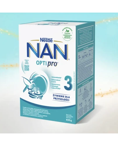 Nestle NAN Optipro 3 Produkt na bazie mleka, 650 g - Wzbogacony w witaminy i składniki mineralne - 1