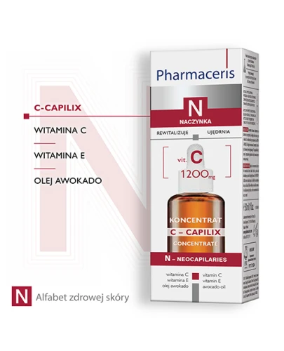 Pharmaceris N C-Capilix, koncentrat do twarzy z witaminą C, 30 ml - Do cery naczynkowej - 1