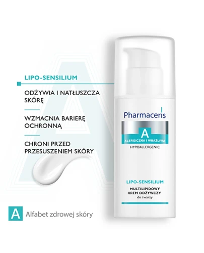 Pharmaceris A Lipo-Sensilium, multilipidowy krem odżywczy, 50 ml - Lipidowy krem do cery nadwrażliwej i skłonnej do alergii. - 2