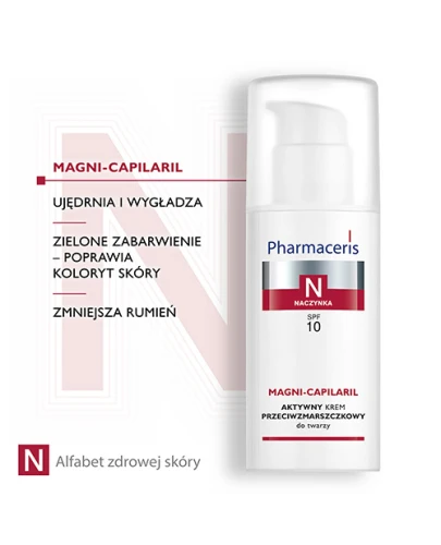 Pharmaceris N Magni-Capilaril SPF 10, krem do twarzy, 50 ml - Aktywny, przeciwzmarszczkowy do cery naczynkowej - 2