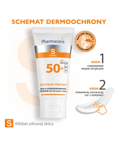 Pharmaceris S Spectrum Protect,  krem o szerokopasmowej ochronie SPF 50+, 50 ml - Dla dorosłych i dzieci, do twarzy i okolic oczu - 2