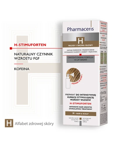 Pharmaceris H Stimuforten, płyn, 125 ml - Preparat do intensywnej kuracji stymulującej wzrost włosów - 1