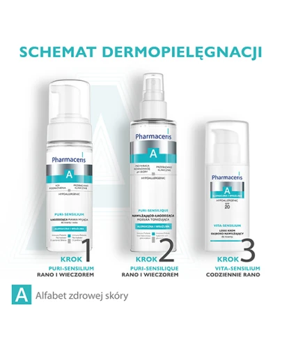 Pharmaceris A Vita-Sensilium SPF 20,  lekki krem nawilżający do twarzy, 50 ml - Do codziennej pielęgnacji skóry nadwrażliwej - 4