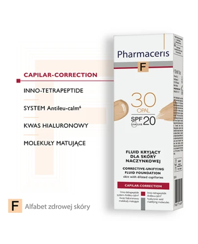 Pharmaceris F Capilar-Correction Opal 30, SPF 20, 30 ml - Fluid do cery naczynkowej - 1