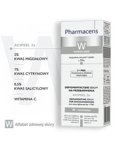 Pharmaceris W Acipeel, depigmentacyjne serum na przebarwienia, 30 ml - Kuracja wybielająca na noc - 1