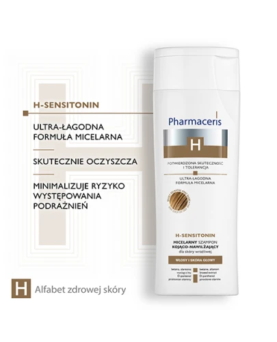 Pharmaceris H Sensitonin, szampon micelarny, 250 ml - Oczyszcza, koi i nawilża, polecany do wrażliwej skóry głowy - 2