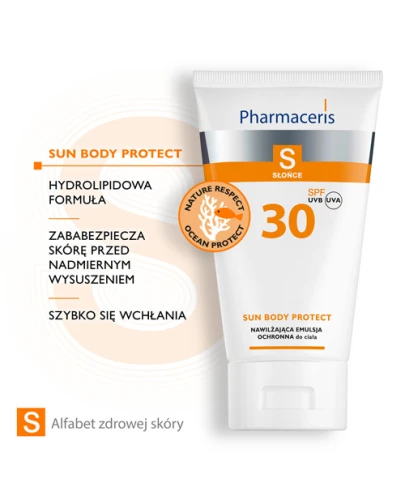 Pharmaceris S Nawilżająca emulsja ochronna do ciała SPF 30, 150 ml - Posiada lekką i szybko wchłaniającą się formułę - 2