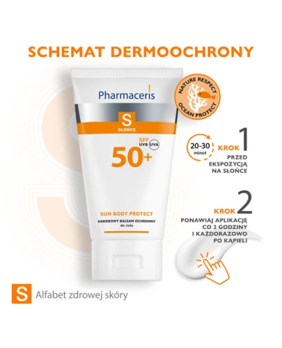 Pharmaceris S Sun Body Protect barierowy balsam ochronny do ciała SPF 50+, 150 ml - Do skóry delikatnej i wrażliwej  - 3