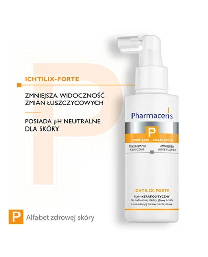 Pharmaceris P Ichtilix Forte, płyn keratolityczny do owłosionej skóry głowy i ciała, 125 ml - Zmniejsza łuskę, zmiękcza i wygładza strukturę skóry - 3