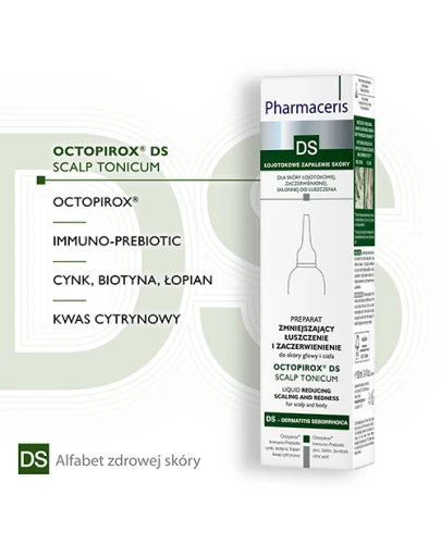 Pharmaceris DS Octopirox DS Scalp Tonicum, 100 ml - Tonik do skóry głowy i ciała, zmniejsza złuszczanie i zaczerwienienie - 1