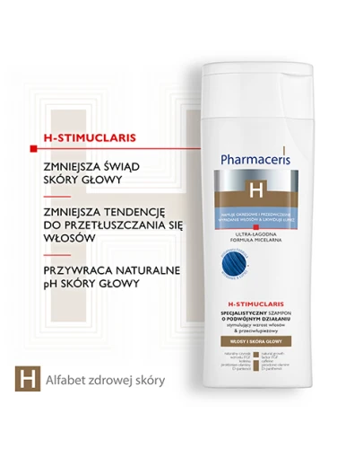 Pharmaceris H Stimuclaris, szampon, 250 ml - Stymuluje wzrost włosów i likwiduje objawy łupieżu  - 3