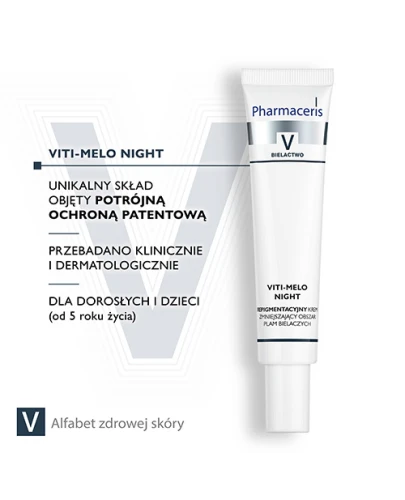 Pharmaceris Viti-Melo Night, krem 40ml - Do skóry z problemem bielactwa i zmianami depigmentacyjnymi, wyrównuje koloryt skóry  - 2