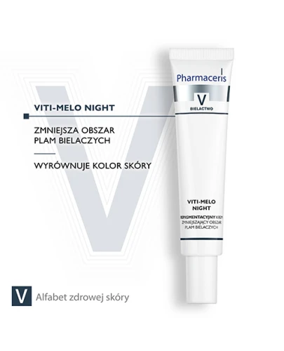 Pharmaceris Viti-Melo Night, krem 40ml - Do skóry z problemem bielactwa i zmianami depigmentacyjnymi, wyrównuje koloryt skóry  - 3