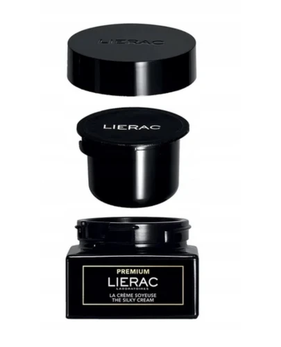 Lierac Premium Jedwabisty krem przeciwzmarszczkowy, Refill, 50 ml - Krem opóźnia procesy starzenia skóry oraz koryguje już istniejące oznaki takie jak drobne zmarszczki i przebarwienia - 2