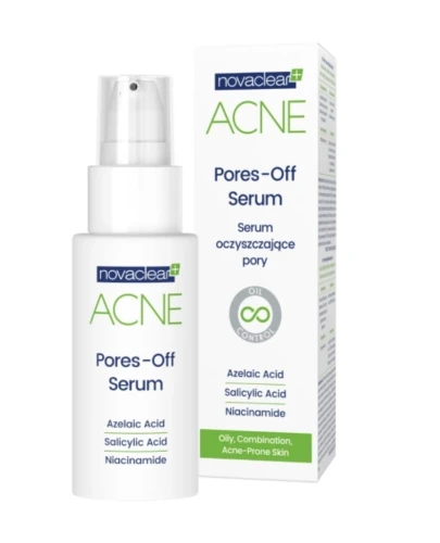 Novaclear Acne Pores-Off Serum, 30 ml - Serum oczyszczające pory zalecane jest do codziennej pielęgnacji skóry tłustej, mieszanej oraz trądzikowej - 1