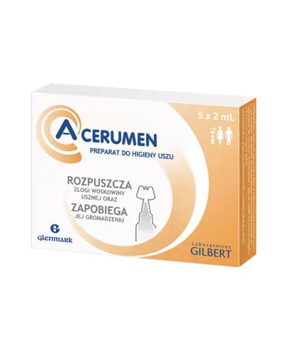 A-Cerumen ampułki, 5 sztuk po 2 ml - Preparat do higieny uszu