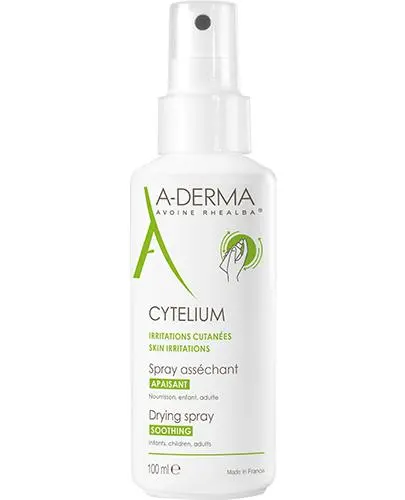 A-Derma Cytelium Spray osuszający, łagodzący, 100 ml - Naturalna formuła, składająca się tylko z 7 składników.