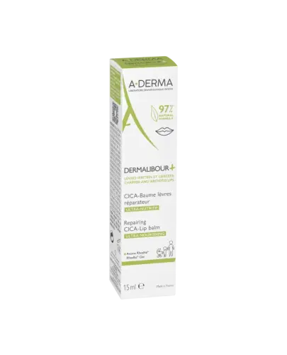 A-Derma Dermalibour+ Cica Regenerujący balsam do ust, 15 ml - Balsam do ust o działaniu regenerującym, kojącym i ochronnym