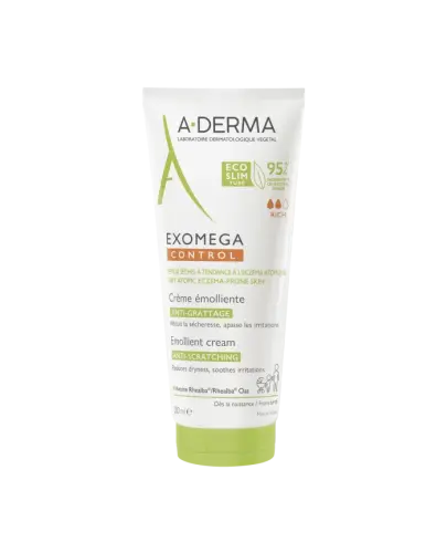 A-Derma Exomega Control Krem emolient od 1. dnia życia, 200 ml - Naturalna pielęgnacja emolientowa o potrójnym działaniu łagodzącym, którą można stosować już od urodzenia.