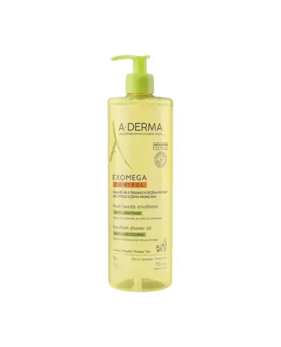 A-Derma Exomega Control Olejek, 750 ml - Emolient pod prysznic, pielęgnuje cerę suchą, skłonną do atopii