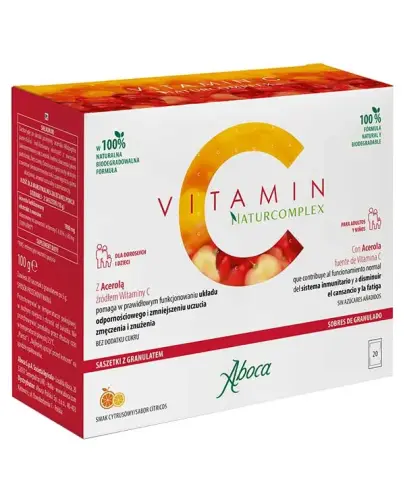 Aboca Vitamin C Naturcomplex, 20 saszetek  - Suplement diety z acerolą.