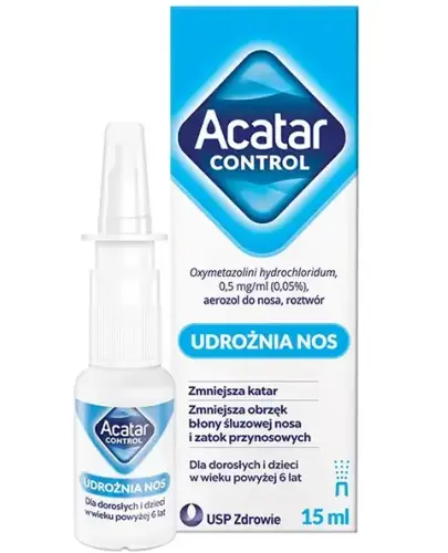 Acatar Control 0,5 mg/ ml, 15 ml - Spray do nosa z oksymetazolinią