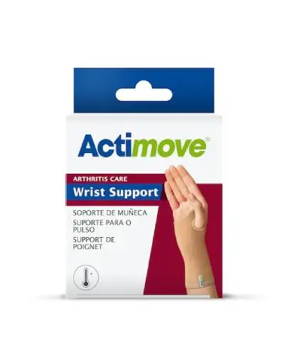 Actimove Arthritis Care L, beżowa opaska na nadgarstek, 1 sztuka - Dla osób z zapaleniem stawów, lekki ucisk i kojące ciepło pomaga łagodzić ból