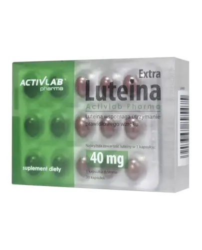 Luteina Extra Activlab Pharma, 30 kapsułek  - Z naturalną luteiną krystaliczną, wzbogacony o zeaksantynę