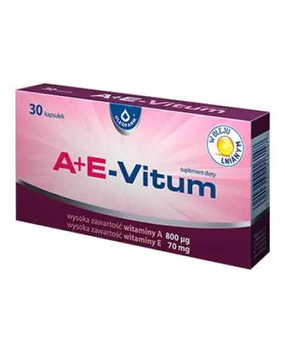 A+E-Vitum, 30 kapsułek - Suplement diety z witaminami A i E.