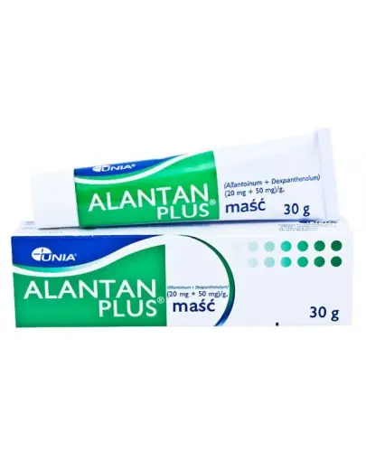 Alantan Plus (20 mg + 50 mg)/g, maść 30g - Maść  z alantoiną i deksopantenolem do stosowania miejscowego na skórę.