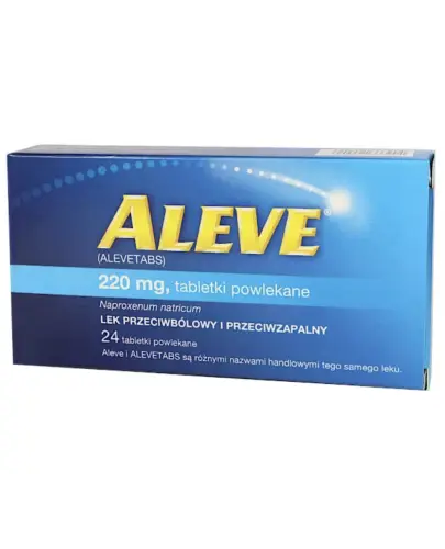 Aleve 220 mg tabletki, 12 sztuk - Które  wywierają działanie przeciwbólowe, przeciwgorączkowe i  przeciwzapalne