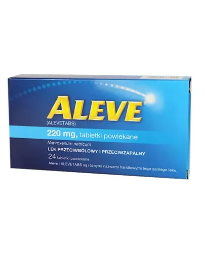 Aleve 220 mg tabletki, 24 sztuki - Które wywierają działanie przeciwbólowe, przeciwgorączkowe i przeciwzapalne