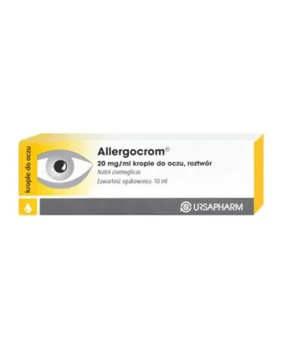 Allergocrom 20 mg/ml, 10 ml - Krople do oczu, roztwór.