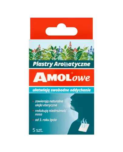 Amolowe Plastry aromatyczne, 5 sztuk - Zawierają naturalne olejki eteryczne