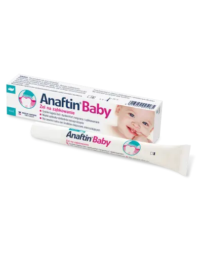 Anaftin Baby, żel na ząbkowanie, 10ml - Z kwasem hialuronowym oraz aloesem i szczoteczką do masażu dziąseł