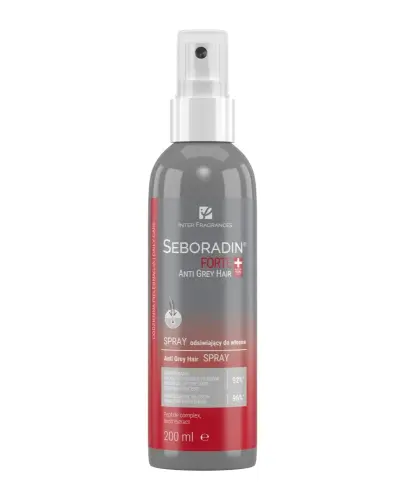 Seboradin Forte Anti Grey Hair Spray odsiwiający do włosów, 200 ml - Zatrzymanie procesu siwienia