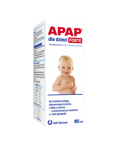 Apap dla dzieci Forte zawiesina doustna, 85ml - O działaniu przeciwbólowym i przeciwgorączkowym